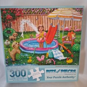 Bits and Pieces "Summer Soaker" 300 Pc Complete Nostagic Puzzle
